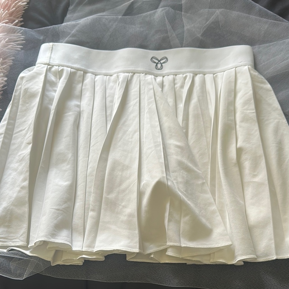 White Pleated Skirt